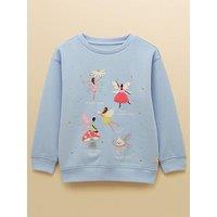 Joules Girls Mackenzie Fairies Sweat - Light Blue