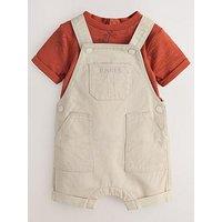Ted Baker Baby Boys Short Sleeve T-Shirt & Dungarees Shorts Set - Red