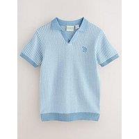 Ted Baker Older Boys Knitted Polo Shirt - Blue