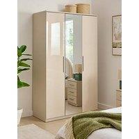 The Very Collection Prague Gloss 3 Door Wardrobe - Fsc Certified