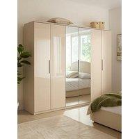 The Very Collection Prague Gloss 6 Door Wardrobe - Fsc Certified