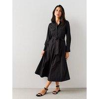 The Very Collection Utility Volume Hem Shirt Dress - Black