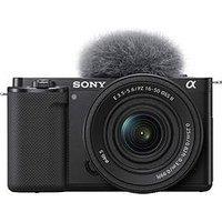 Sony Alpha Zv-E10 Compact System Vlogging Camera With 16-50Mm Power Zoom Lens, 4K Ultra Hd, 24.2Mp, Wi-Fi, Bluetooth, 3inch Vari-Angle Touch Screen - Black
