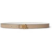 Lauren By Ralph Lauren Reversible Skinny Leather Logo Belt - Multi