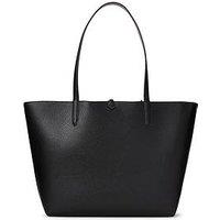Lauren By Ralph Lauren Medium Faux-Leather Reversible Tote Bag - Black