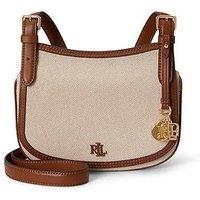 Lauren By Ralph Lauren Marcy Small Canvas Crossbody Bag - Beige