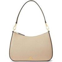 Lauren By Ralph Lauren Crosshatch Leather Medium Danni Bag - Birch Tan