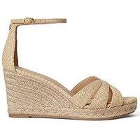 Lauren By Ralph Lauren Nellie Espadrilles Wedge Sandals - Beige