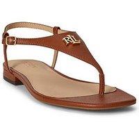 Lauren By Ralph Lauren Everley 2-Sandals-Flat Sandal - Brown