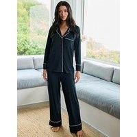 B By Ted Baker Modal Button Through Pyjama Set - Black
