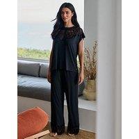 B By Ted Baker Modal T-Shirt And Trouser Pyjama Set - Black