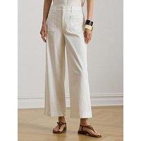 Lauren By Ralph Lauren Yurshane Cropped Flat Front Pant - White