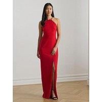 Lauren By Ralph Lauren Woven Gown Maxi Dress - Red