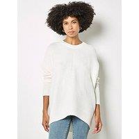 Apricot Chevron Knit Batwing Jumper