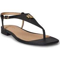 Lauren By Ralph Lauren Everley 2-Sandals-Flat Sandal - Black