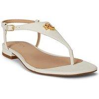 Lauren By Ralph Lauren Everley 2-Sandals-Flat Sandal - White