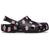 Crocs Toddler Classic Flower Clog - Black