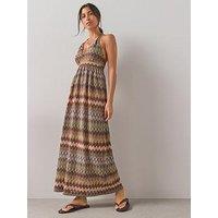 The Very Collection Halter Plunge Maxi Dress