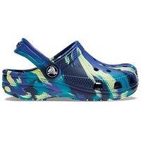 Crocs Toddler Classic Marbled Clog - Navy/Turbo Teal