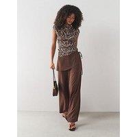 The Very Collection Wrap Detail Trousers - Brown