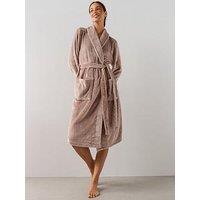 The Very Collection Supersoft Dressing Gown - Taupe