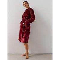 The Very Collection Supersoft Dressing Gown - Burgundy