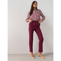 The Very Collection Women'S Seam Detail Slim Leg Trousers - Red