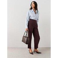 The Very Collection Button Hem Trousers - Brown