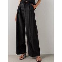 The Very Collection Tie Waist Smart Trouser - Black
