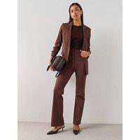 The Very Collection Sculpting Flare Trouser - Brown
