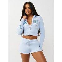 True Religion Embroidered Lounge Shorts - Blue