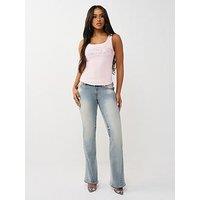 True Religion Joey Low Rise Flare Jeans - Blue