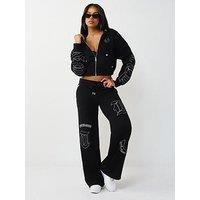 True Religion Applique Straight Leg Pant - Black