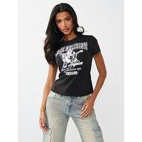 True Religion Crystal Buddha Crew-Neck T-Shirt - Black
