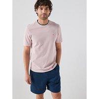 Farah Farah Gold F Elton Regular Fit Pique Tipping T-Shirt - Pink