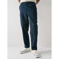 Farah F Tab Hawtin Relaxed Taper Fit Cotton Chino Trousers - Navy