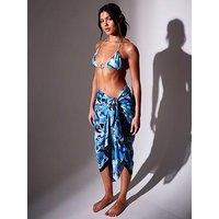 South Beach Printed Sarong - Blue