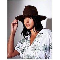 South Beach Western Charm Whipstitch Cowboy Hat - Brown
