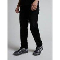 Alessandro Zavetti Lazio Relaxed Loose Fit Slight Distressed Denim Jeans - Black