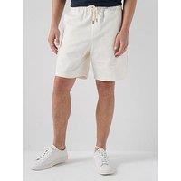 Farah F Tab Swinton Loose Fit Herringbone Drawstring Shorts - Cream