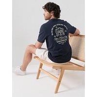 Farah F Tab Byron Back Graphic Print T-Shirt - Navy