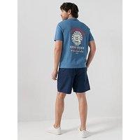 Farah Byron Back Graphic Print T-Shirt - Blue