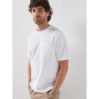 Farah F Tab Stacy Pocket Mid Weight T-Shirt - White