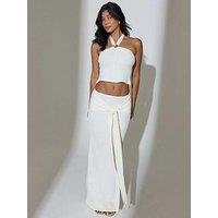 South Beach South Beach Textured Halterneck Top - Cream