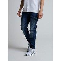 Alessandro Zavetti Viragio 30 Relaxed Loose Distressed Jeans - Dark Blue
