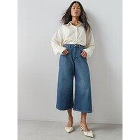 The Very Collection Denim Culotte Jeans - Dark Wash