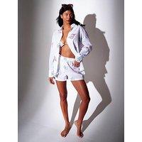South Beach Sequin Seashell Embroidered Shorts