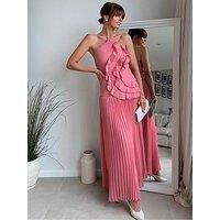 Style Cheat Halter Maxi Dress - Pink