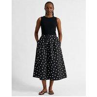 Albaray Large Spot Skirt - Black/Cream