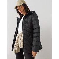 The Very Collection Short Sorona Wadded Coat - Black